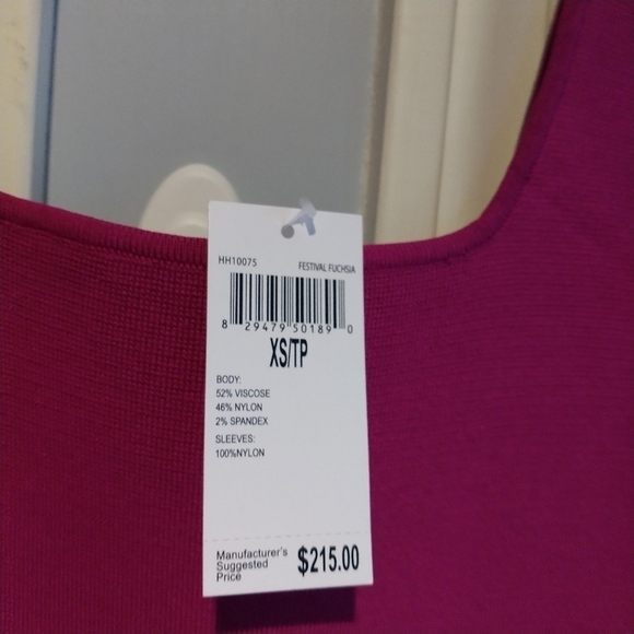 House of Harlow 1960. Festival Fuchsia Sheer Long Sleeve Midi Dress XS - Picture 11 of 12